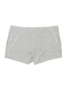 J. Crew White Shorts with Navy Pinstripes and Pink Trim